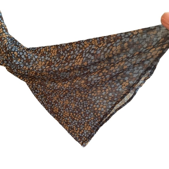 Cabi Poise Dress Long Bell Sleeve Navy Small Floral Print Dress Sz M - Picture 4 of 8